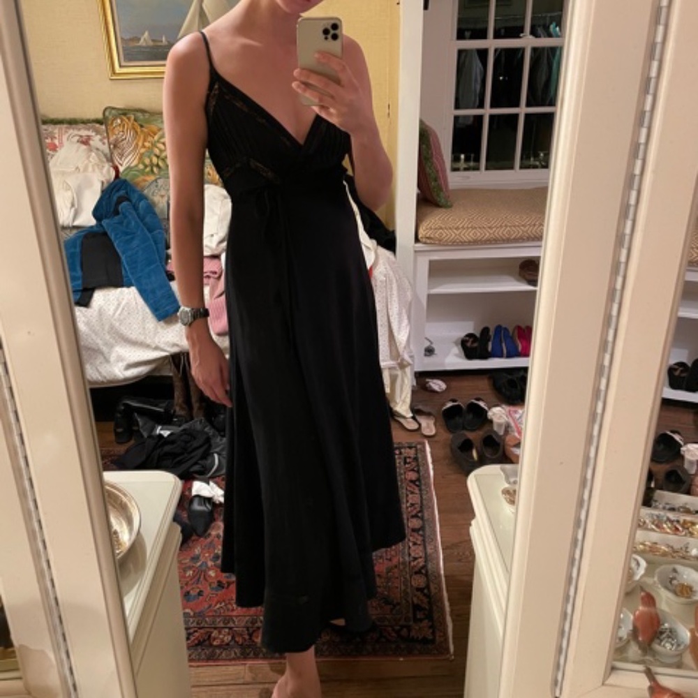 NWT Reformation Black Linen Dress XS Retails $299 - Picture 3 of 6